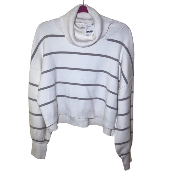 Free people Paulie Long sleeve Sweater In Moonbeam Combo size XS - Picture 2 of 10